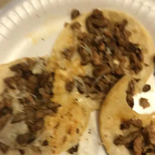 Adobada with cheese tacos