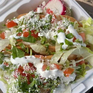 Crispy Potato Taco w cheese and sour cream