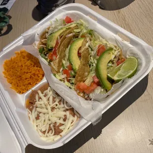 3 steak tacos dinner