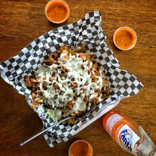 Loaded pollo fries
