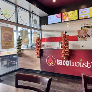 the inside of a restaurant