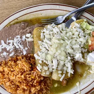 Enchilada Verdes with chicken
