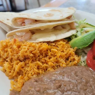 Shrimp Quesadilla Plate