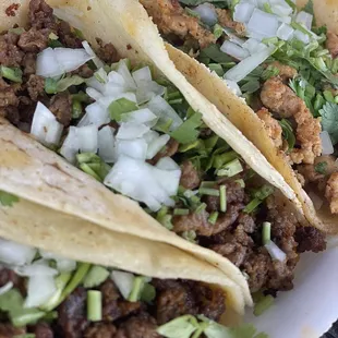 two tacos on a plate