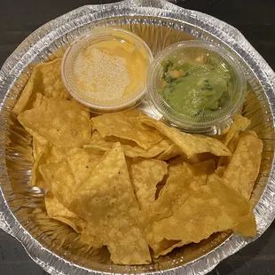 Chips and Guacamole with Cheese