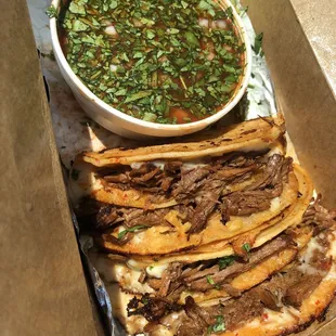Birria Tacos with Consume