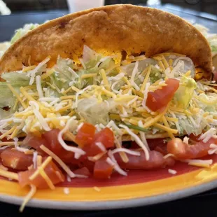 a plate of taco salad