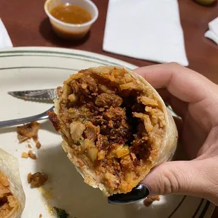 Al pastor Meat Burrito