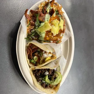 Al pastor Vampiro, Al Pastor taco, Carne Asada Taco