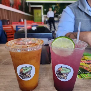 Mango chamoy and virgin Blueberry Mojito