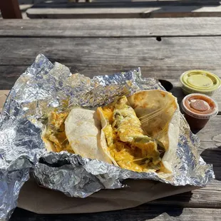 2 cactus breakfast tacos