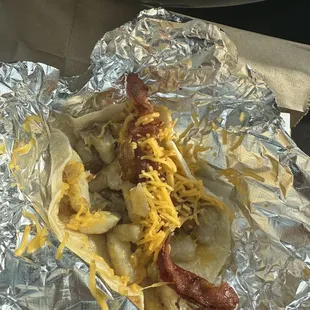 Bacon, Potato, Cheese Taco