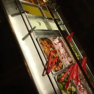 Fresh veggies and salsa&apos;s
