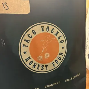 Big takeout bag of food.