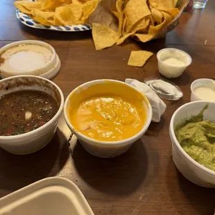 Salsa, queso and guac, oh my.