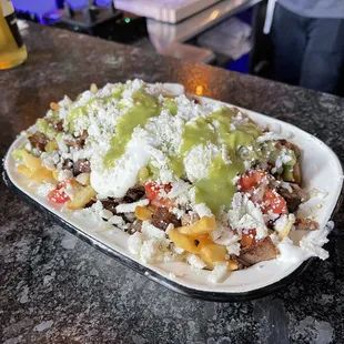 Steak fries. Wow, just wow. So crispy and flavorful and believe it or not did not hurt my belly