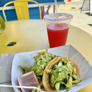 Vegetable Tacos &amp; Watermelon Aguas Frescas