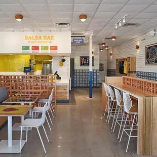 the inside of a restaurant