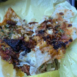 Burnt Pastor Quesadilla