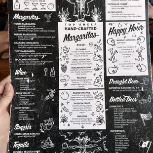 ows the menu