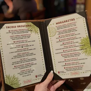 Drink menu