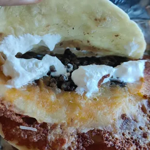 Beef Quesadilla with Sour Cream
