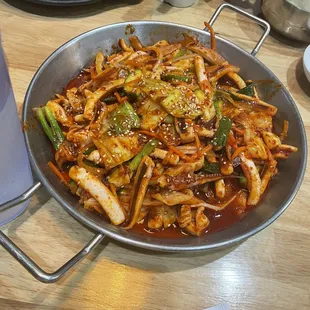 Spicy Stir-Fried Squid with Vegetables