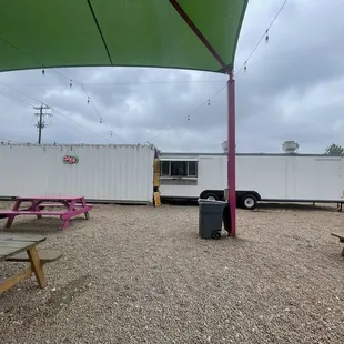 outside