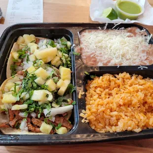 Al pastor taco plate