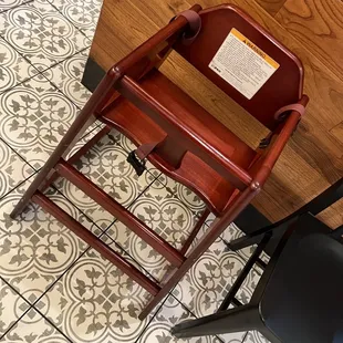 Only 1 high chair available