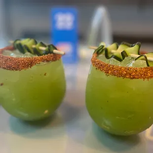 Spicy cucumber margarita