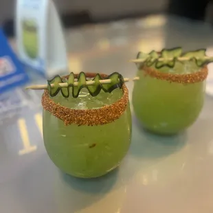 Serrano cucumber margarita