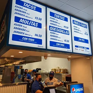 Very simple menu with asada, pork, and jamaica (vegetarian) options