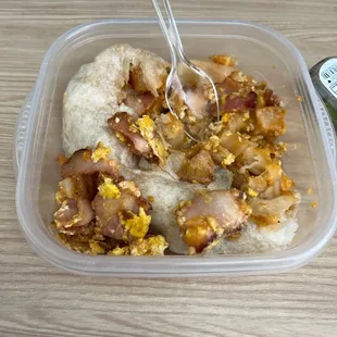 Raw Bacon Breakfast Burrito