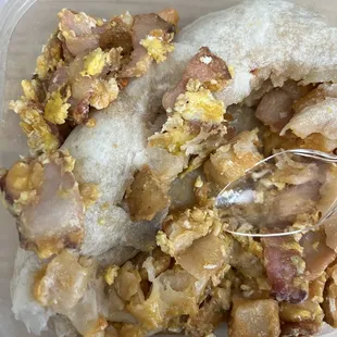 Raw Bacon Breakfast Burrito