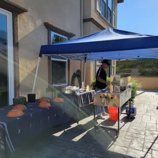 Ashley's event! Making great tacos!