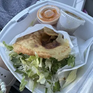 beef fajitas gordita