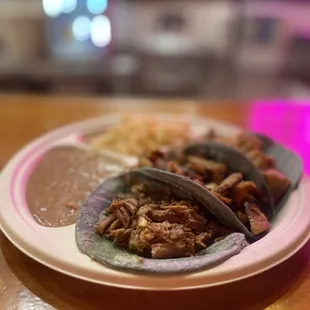 a plate of food on a table