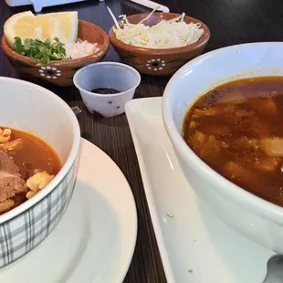Home made Menudo. Delicious taste of Pozole and Shrimp Michelada. Everything was so delicious.