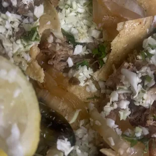 Asada and carnitas tacos