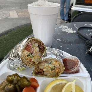 Carnitas Cali Burrito &amp; Horchata
