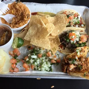 Three taco plate