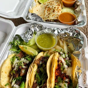 Cecilia and chorizo tacos