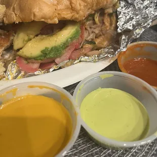 Torta de cochinita pibil.