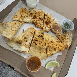 a box of quesadillas