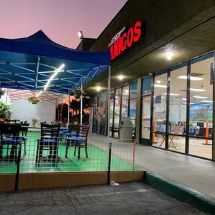 Outside seating now available!