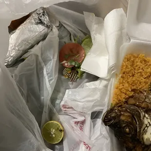 a plastic container filled with food