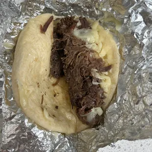 Barbacoa with quesadilla cheese