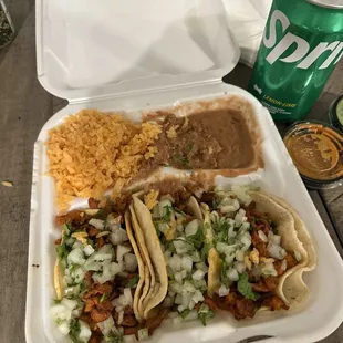 Al pastor taco plate. Sooooo yummy