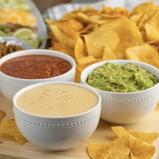 a variety of dips